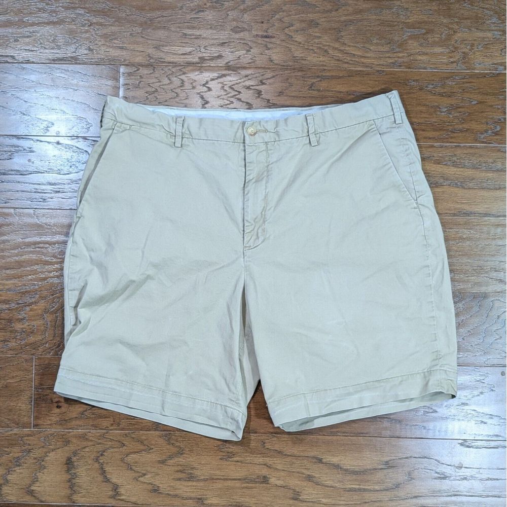 Polo Ralph Lauren Mens Shorts Sz 40 Beige Khaki Chino Stretch Classic Fit Casual